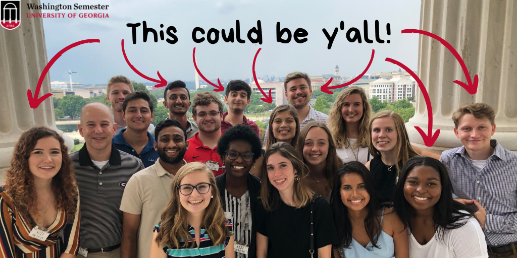 Students on the Speaker's Balcony with the title "This Could Be Y'all!"